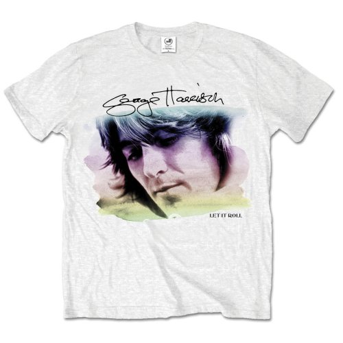 Tričko George Harrison - Water Colour Portrait, Unisex,Biela,XXL