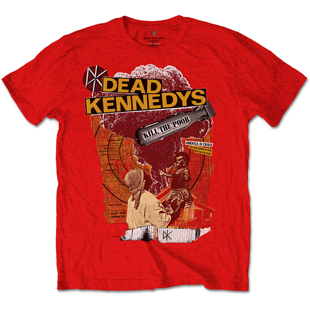 Tričko Dead Kennedys - Kill The Poor, Unisex,Červená,S