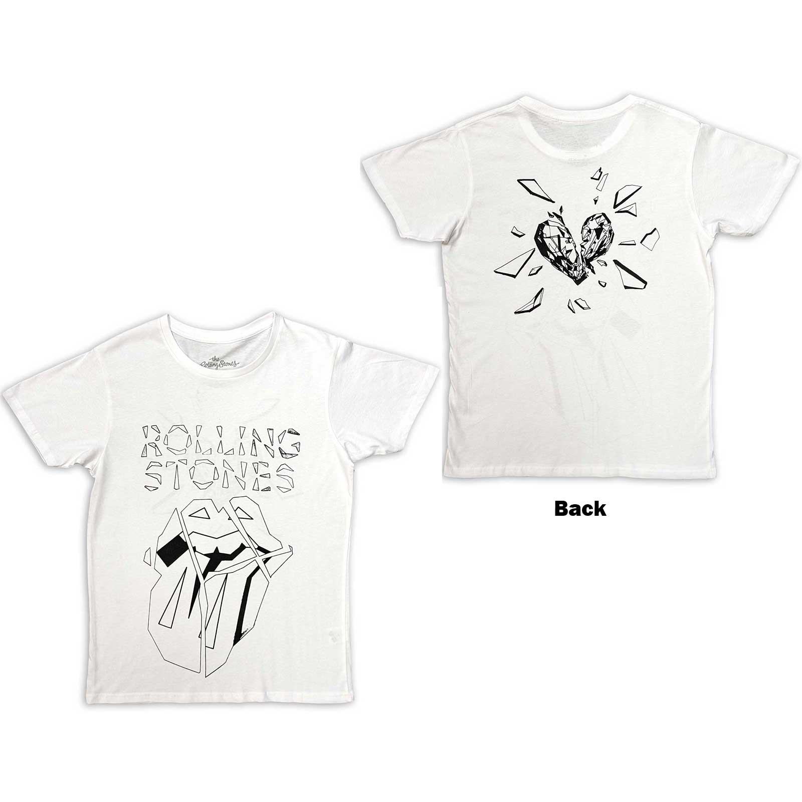 Tričko The Rolling Stones - Hackney Diamonds Diamond Tongue Outline, Unisex,Biela,XXL