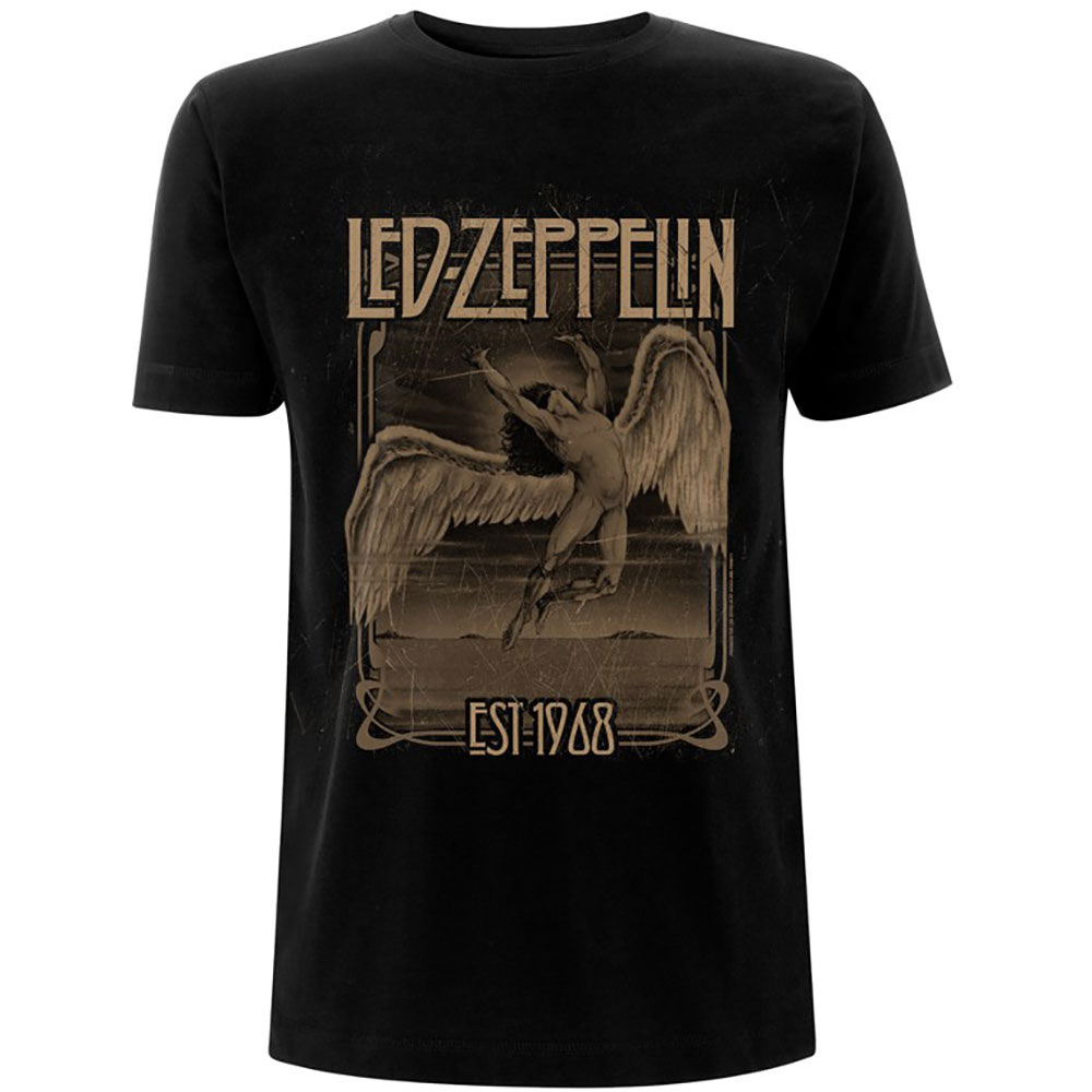 Tričko Led Zeppelin - Faded Falling, Unisex,Čierna,XXL