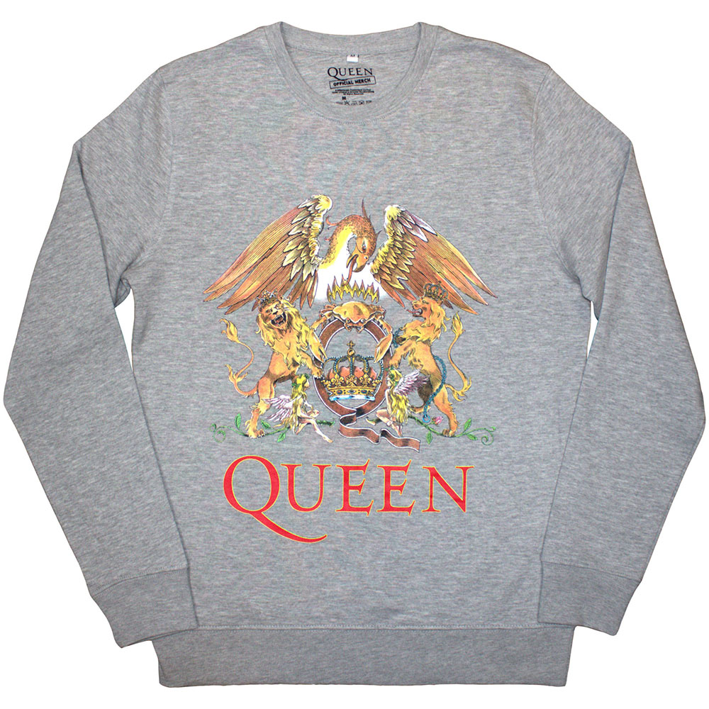 Crewneck Queen - Classic Crest, Unisex,Šedá,XXL
