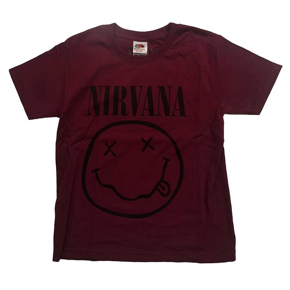 Tričko Nirvana - Grey Smiley, Dieťa,Červená,12 – 14 rokov