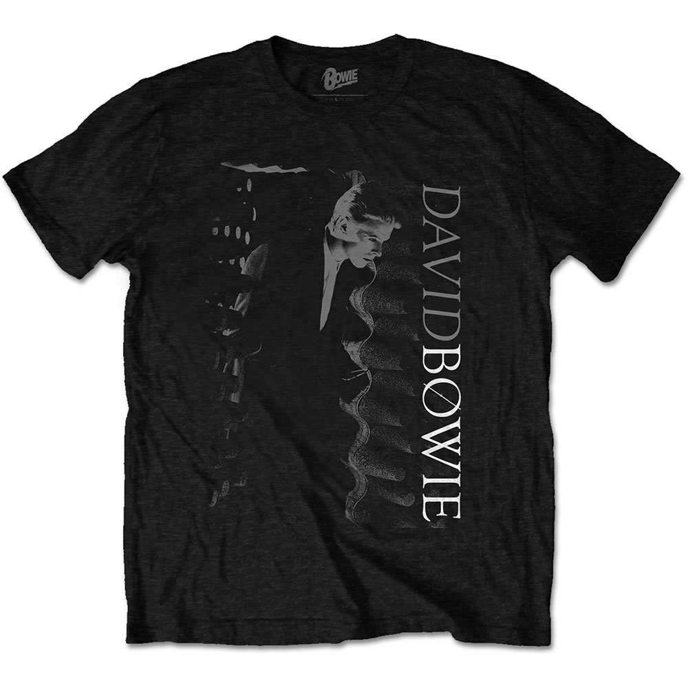 Tričko David Bowie - Distorted, Unisex,Čierna,XXL