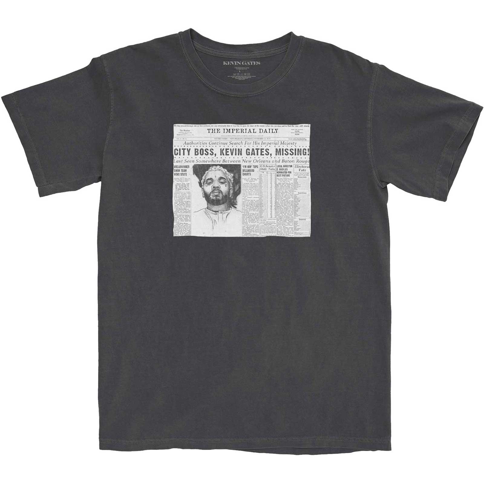 Tričko Kevin Gates - The Paper, Unisex,Šedá,XXL