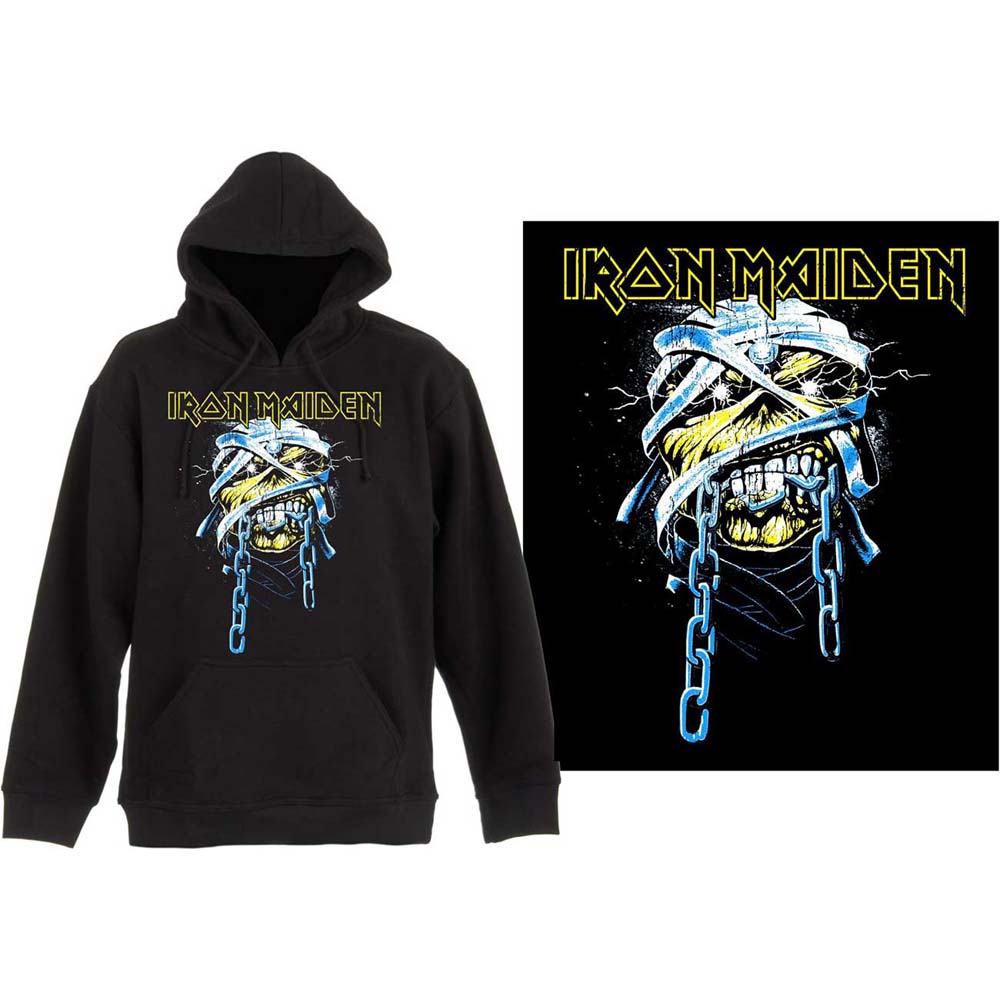 Mikina Iron Maiden - Powerslave, Unisex,Čierna,M