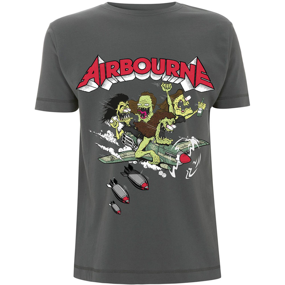 Tričko Airbourne - Nitro, Unisex,Šedá,XXL
