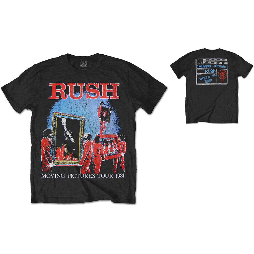 Tričko Rush - 1981 Tour, Unisex,Čierna,XL