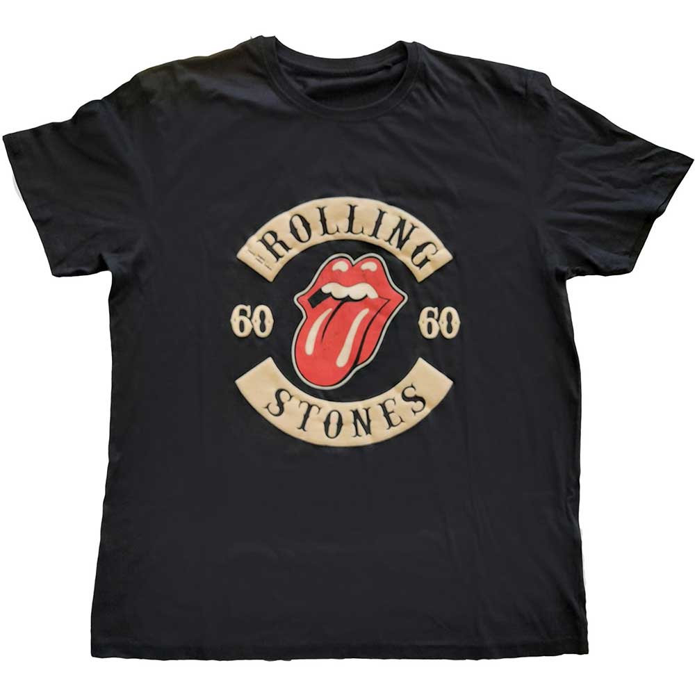 Tričko The Rolling Stones - Sixty Biker Tongue, Unisex,Čierna,XXL