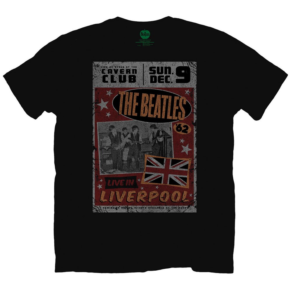 Tričko The Beatles - Live in Liverpool, Unisex,Čierna,XXL