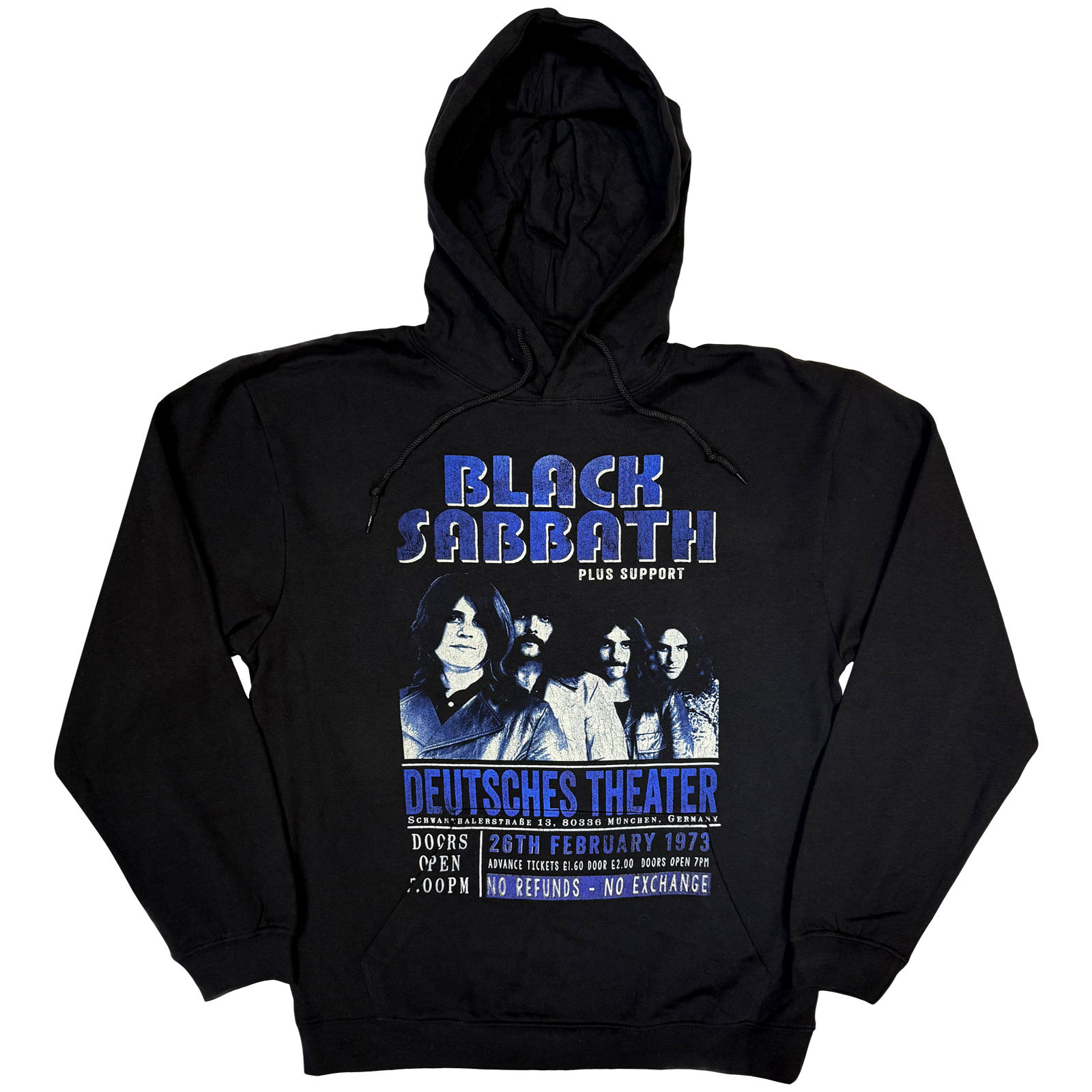 Mikina Black Sabbath - Deutsches '73, Unisex,Čierna,XL