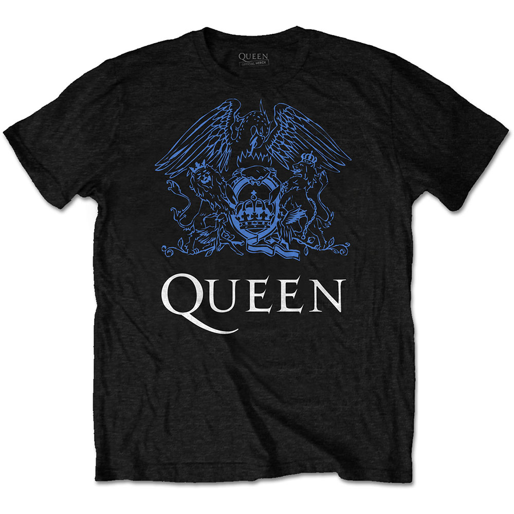 Tričko Queen - Blue Crest, Unisex,Čierna,XXL