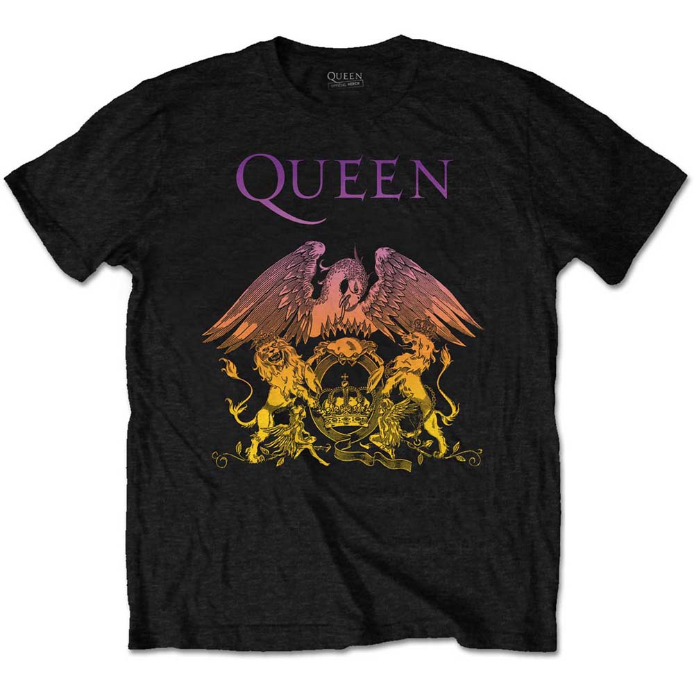 Tričko Queen - Gradient Crest, Unisex,Čierna,XL