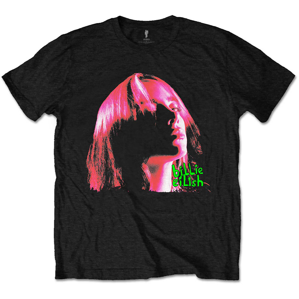 Tričko Billie Eilish - Neon Shadow Pink, Unisex,Čierna,XXL