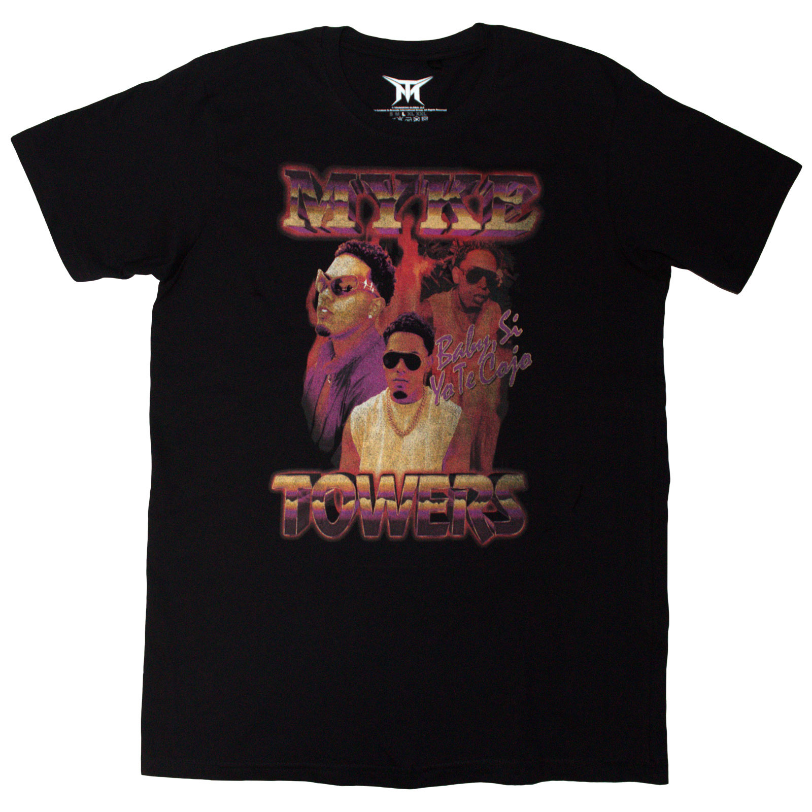 Tričko Myke Towers - Bootleg, Unisex,Čierna,XXL