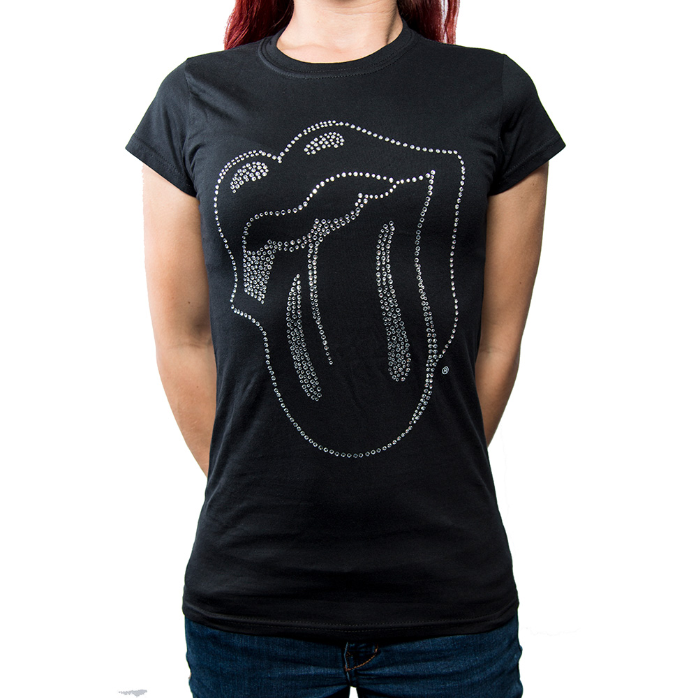 Tričko The Rolling Stones - Tongue, Žena,Čierna,XXL