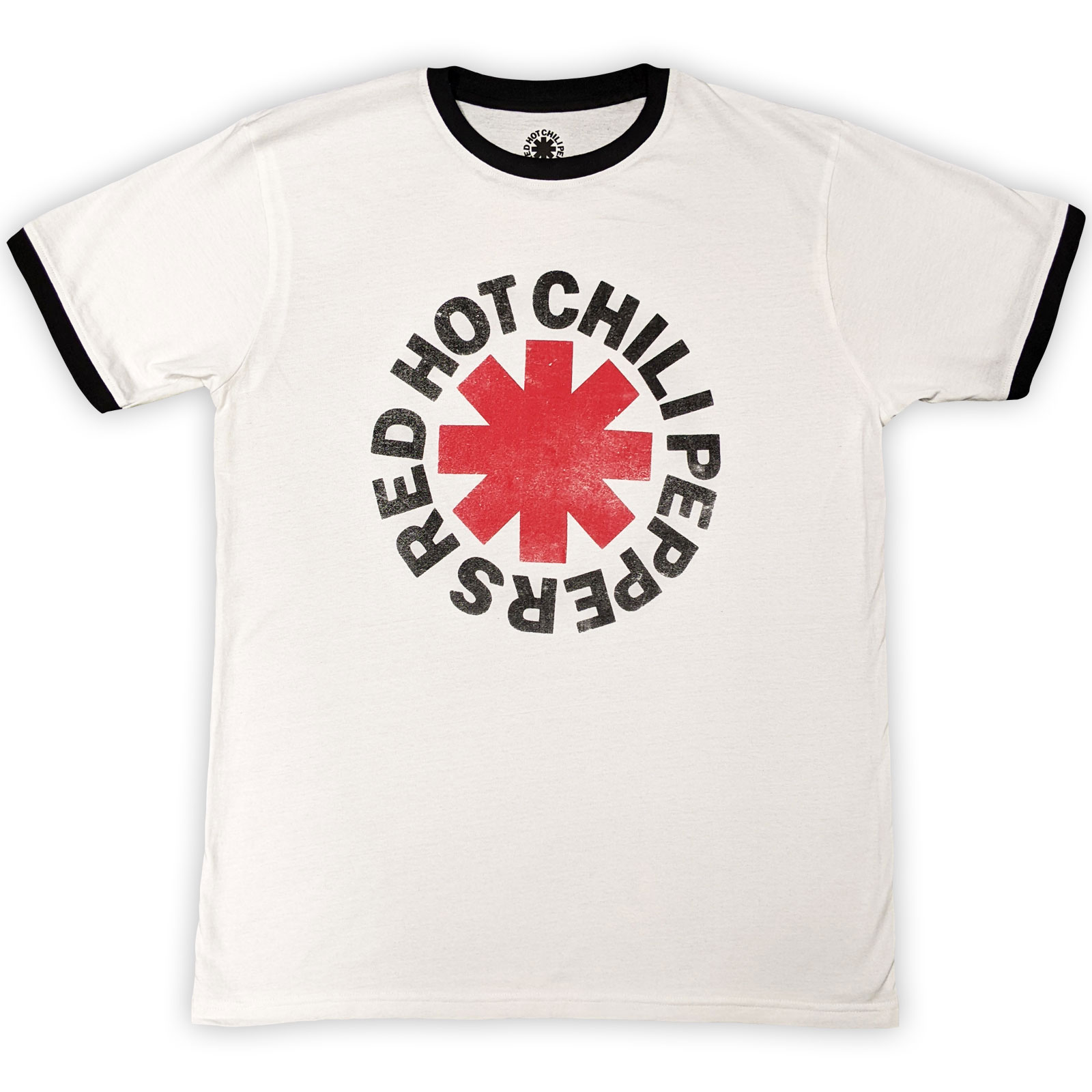 Tričko Red hot chili peppers - Logo Ringer, Unisex,Biela,XXL