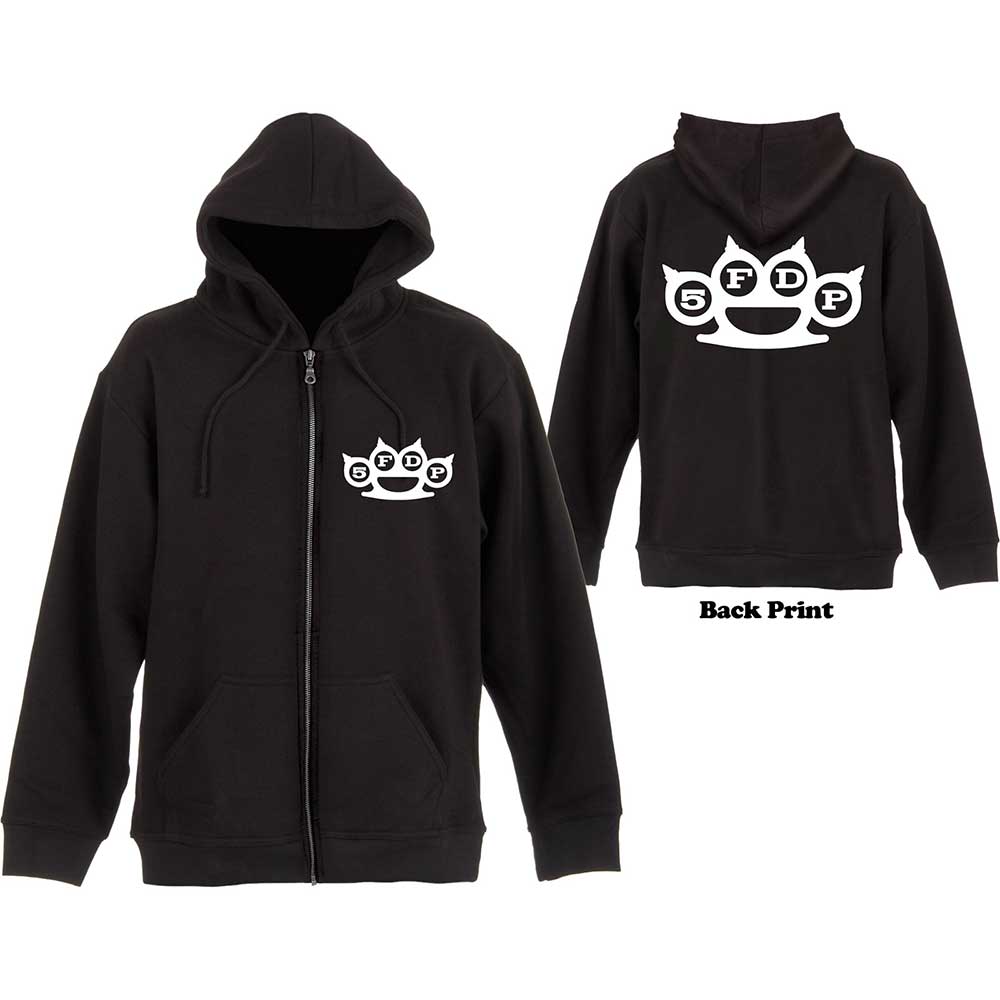Mikina na zips Five Finger Death Punch - Knuckles, Unisex,Čierna,XXL