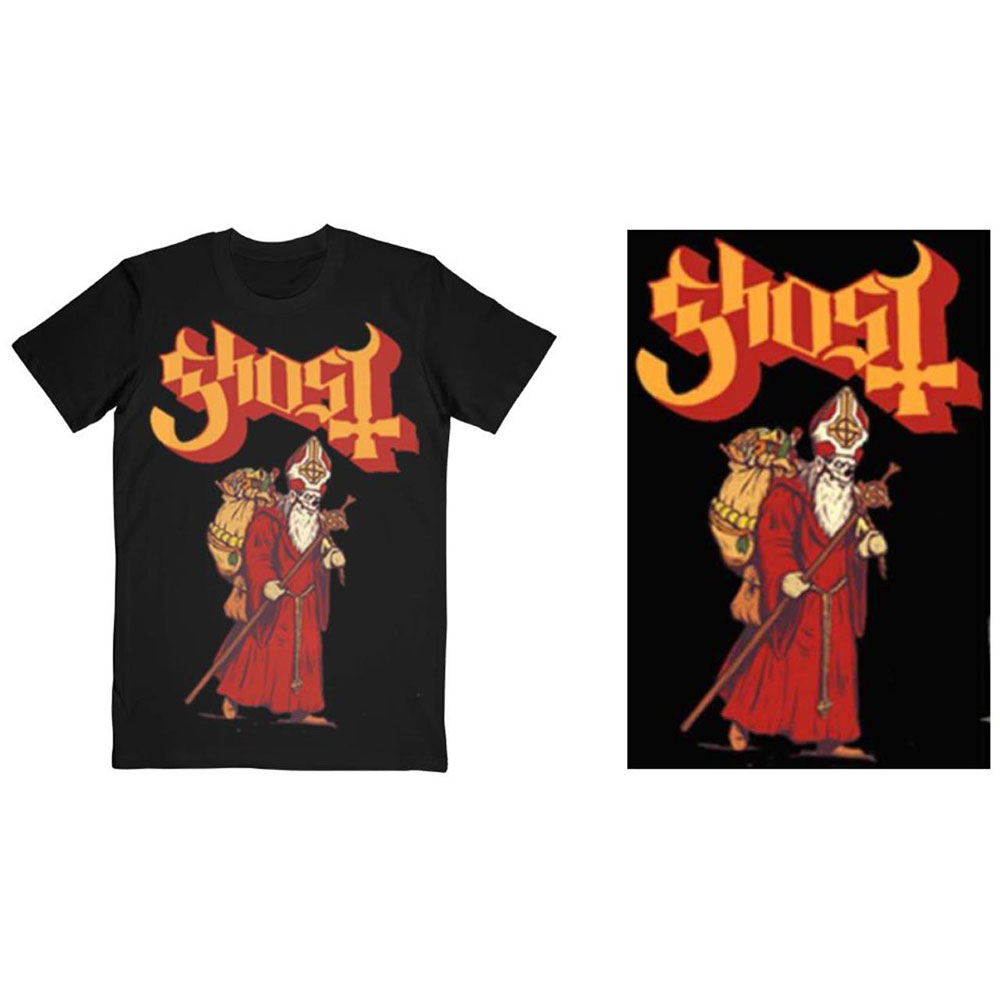 Tričko Ghost - Greetings From Papa Noel, Unisex,Čierna,XXL