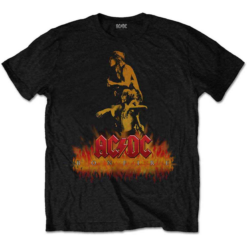 Tričko AC/DC - Bonfire, Unisex,Čierna,S