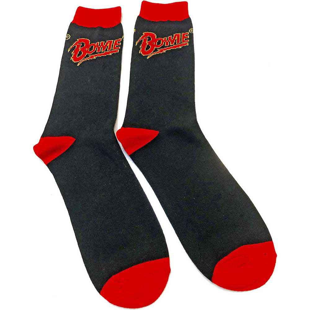Ponožky David Bowie - Flash Logo, Unisex,Čierna,UK 4 - 7