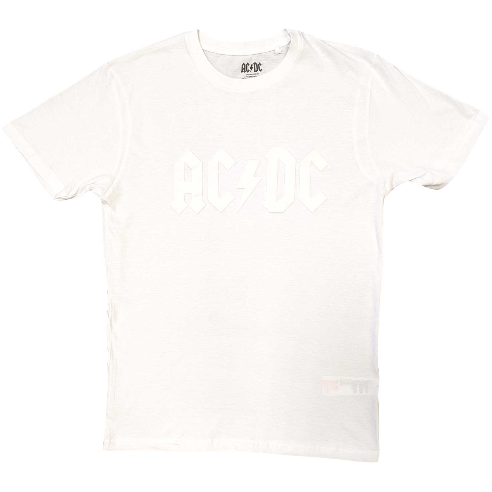 Tričko AC/DC - Logo, Unisex,Biela,XXL