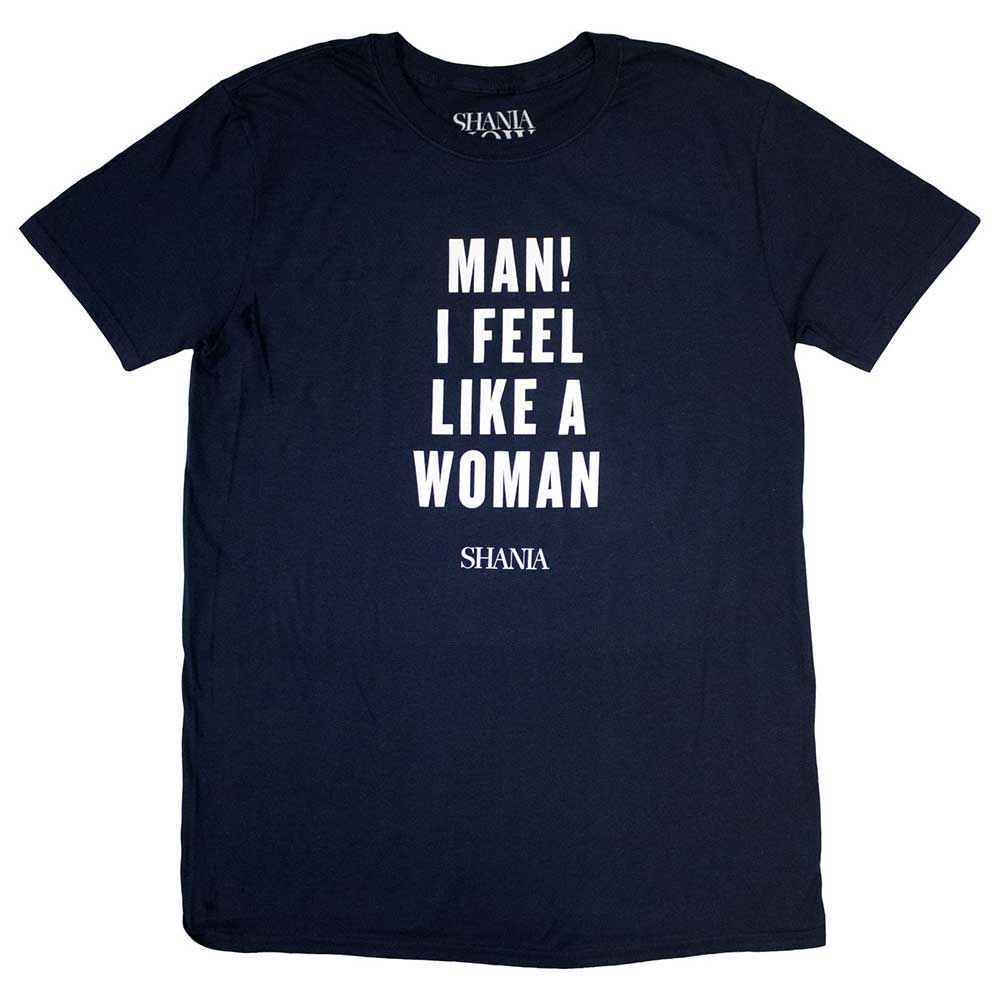 Tričko Shania Twain - Feel Like A Woman, Unisex,Modrá,XXL