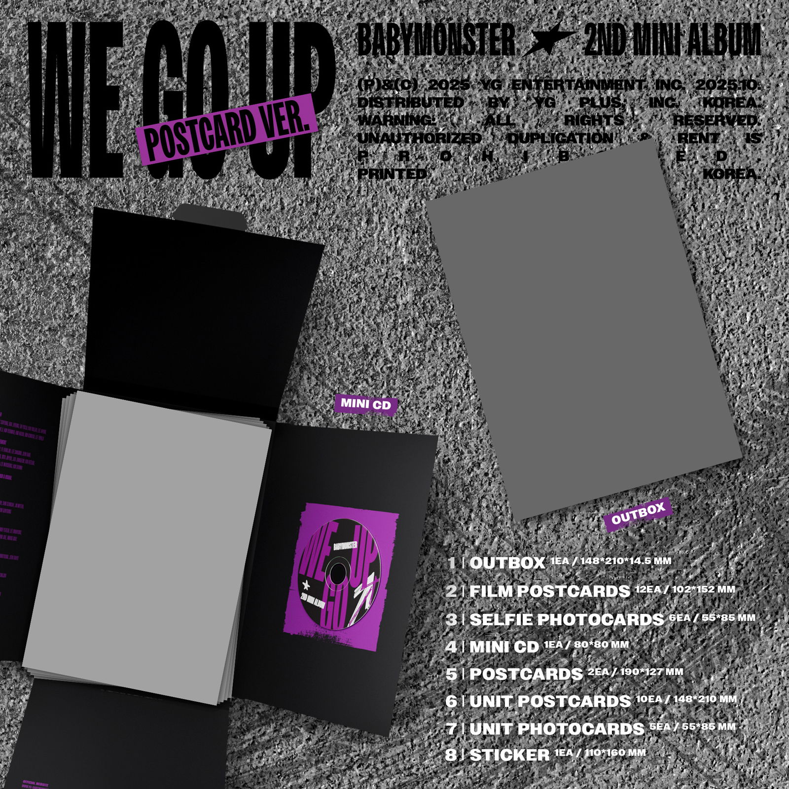 CD Babymonster - We Go Up / POSTCARD VERSION