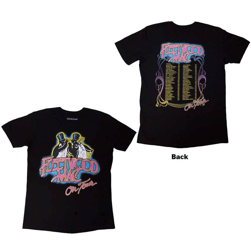 Tričko Fleetwood Mac - On Tour, Unisex,Čierna,XXL
