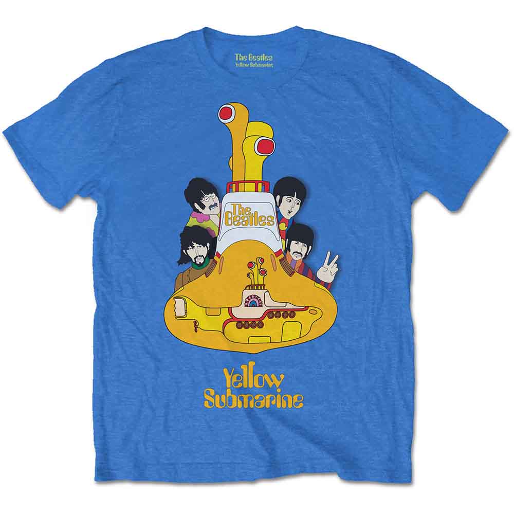 Tričko The Beatles - Yellow Submarine Sub Sub, Unisex,Modrá,XXL
