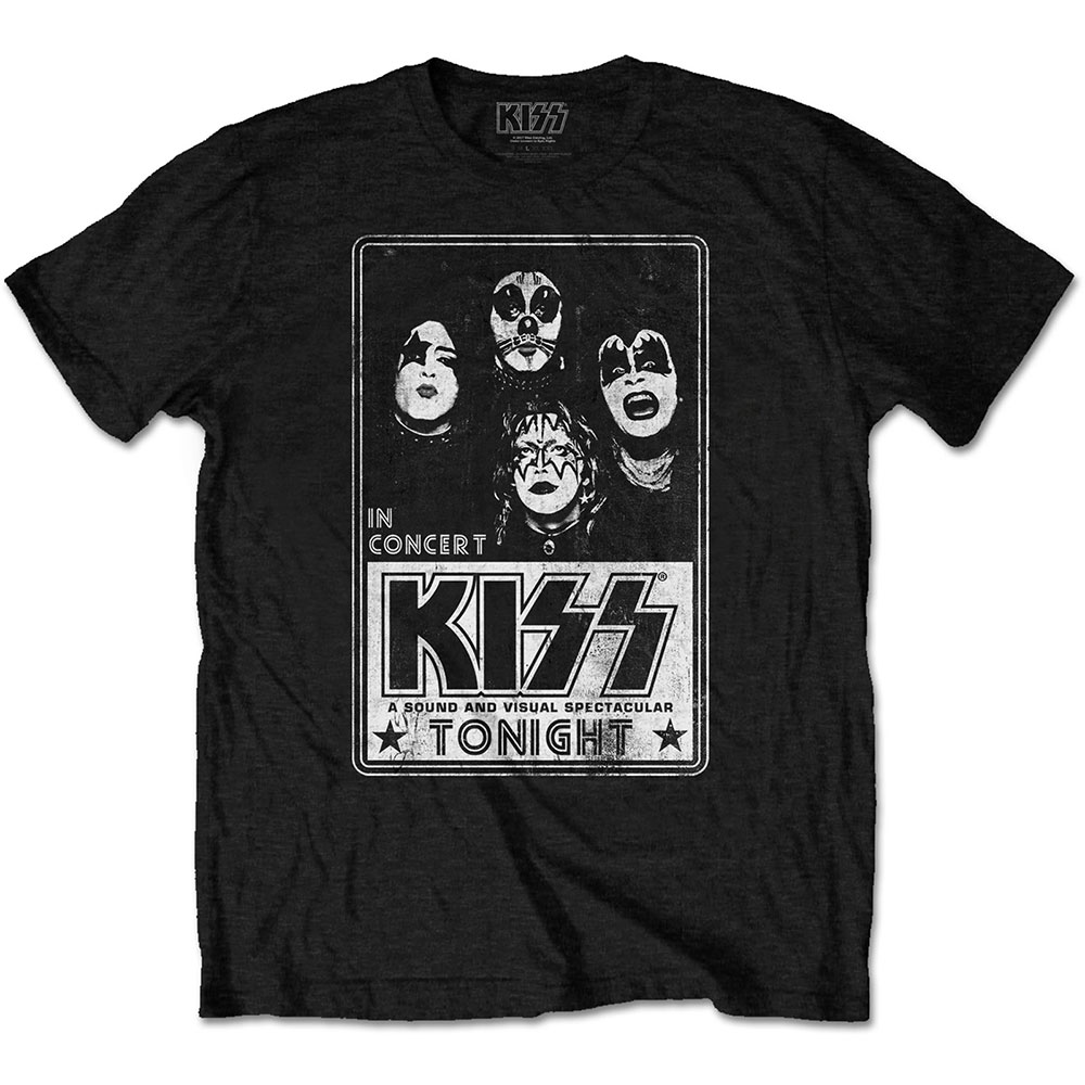 Tričko Kiss - Tonight, Unisex,Čierna,XXL