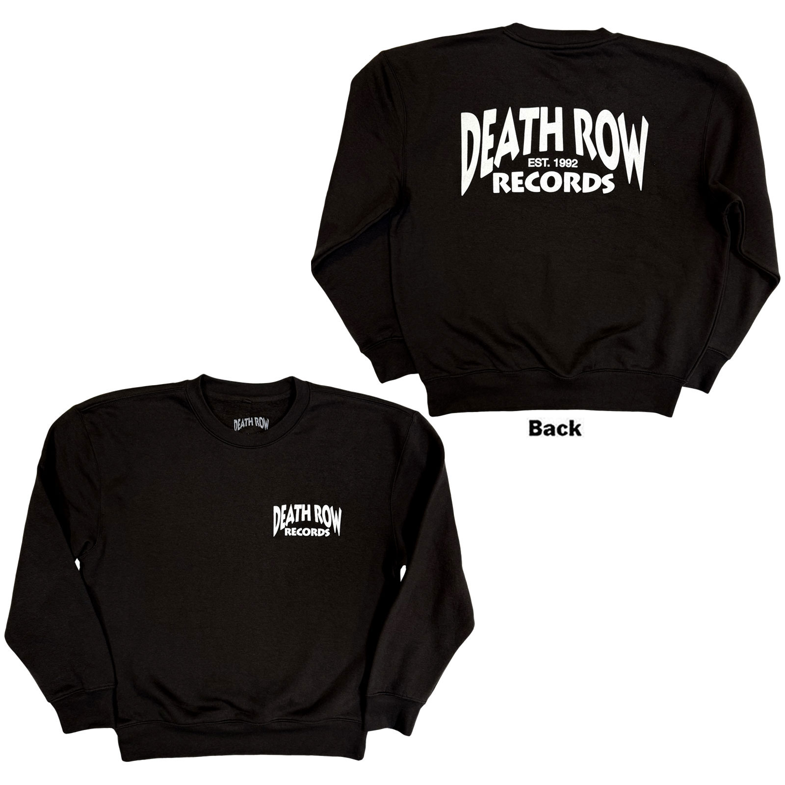 Crewneck Death Row records - Logo, Unisex,Čierna,XXL