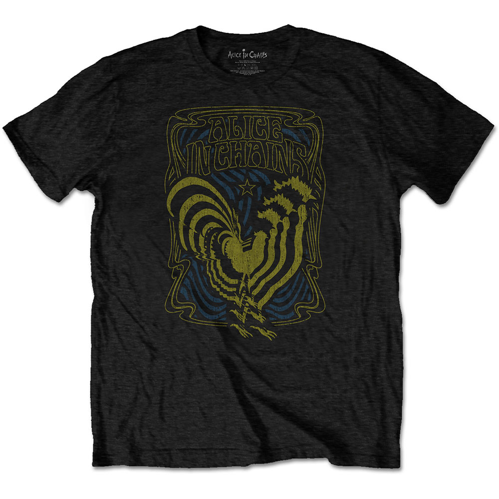 Tričko Alice In Chains - Psychedelic Rooster, Unisex,Čierna,XXL