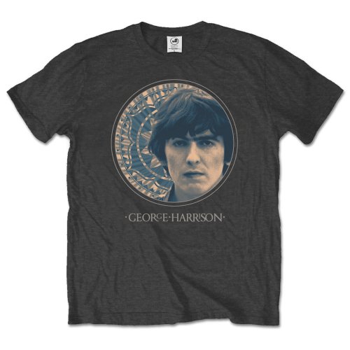 Tričko George Harrison - Circular Portrait, Unisex,Šedá,XXL