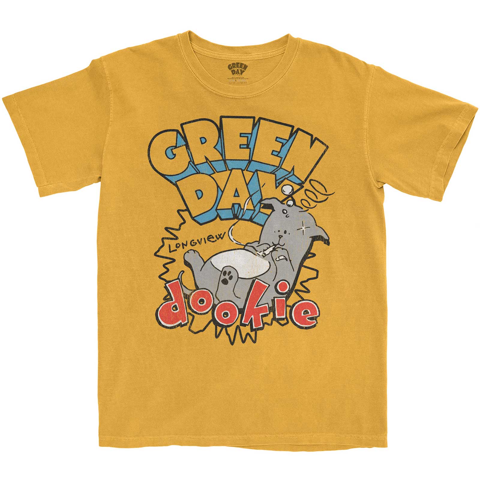 Tričko Green Day - Dookie Longview, Unisex,Oranžová,XXL