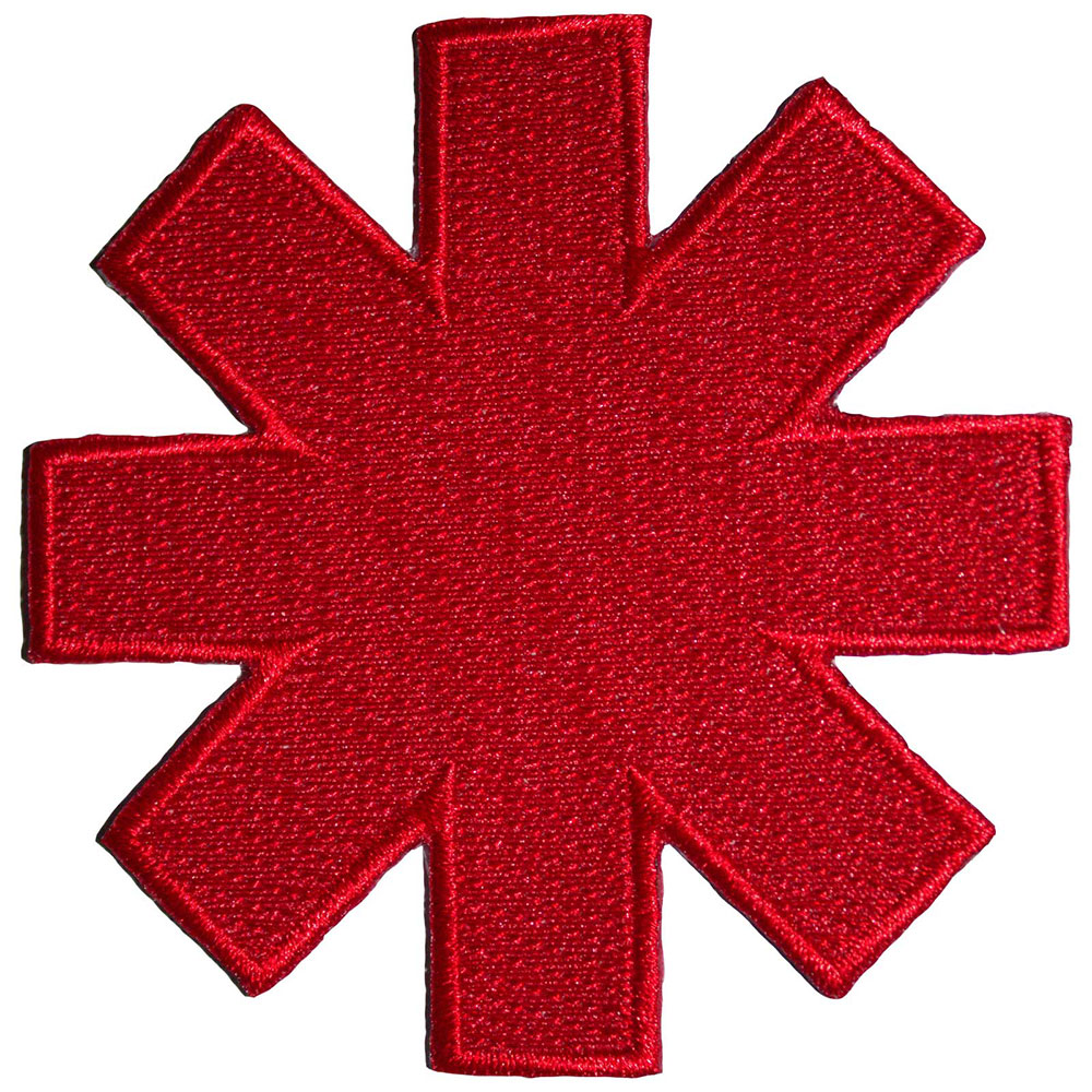 Nažehlovačka Red hot chili peppers - Asterisk Cut-Out Red Border