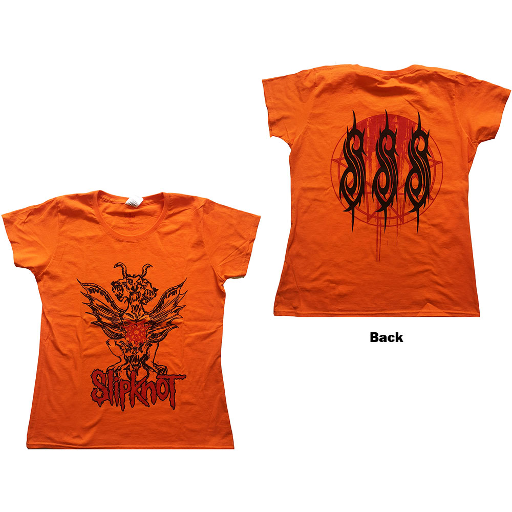 Tričko Slipknot - Winged Devil, Žena,Oranžová,XXL