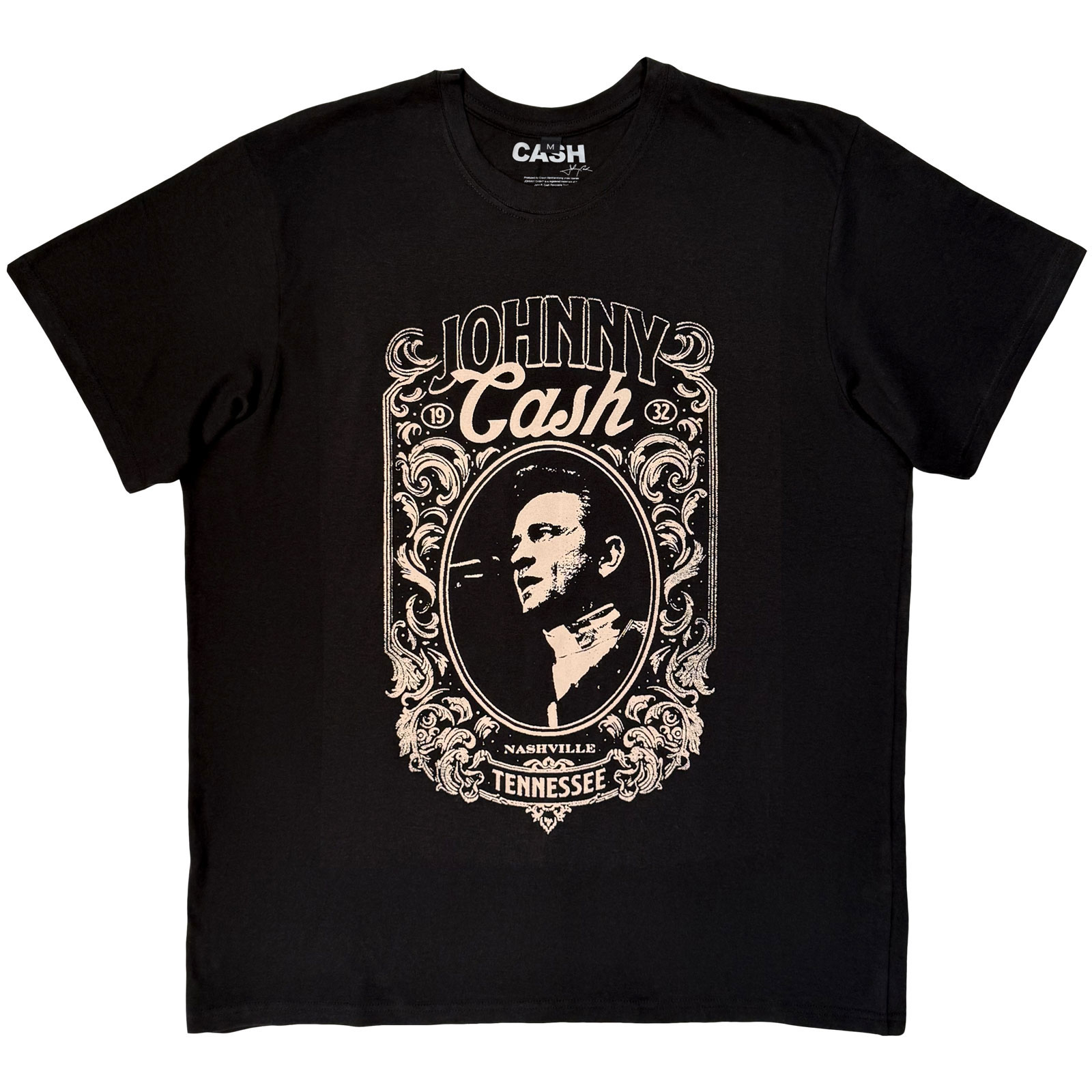 Tričko Johnny Cash - Nashville, Unisex,Čierna,XXL