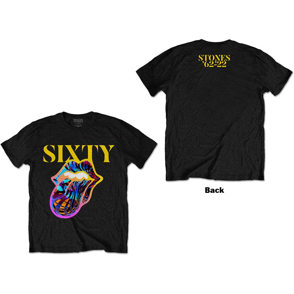Tričko The Rolling Stones - Sixty Cyberdelic Tongue, Unisex,Čierna,XXL