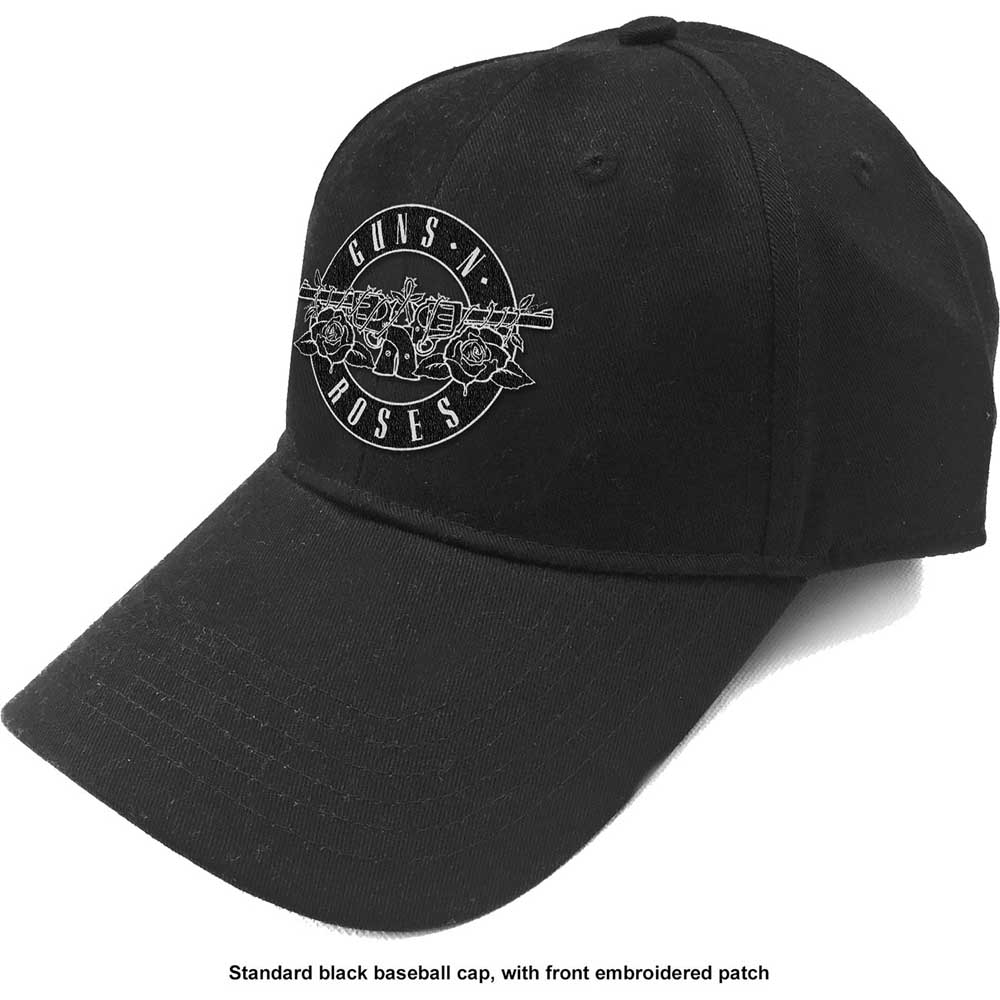 Šiltovka Guns N’ Roses - White Circle Logo, Unisex,Čierna,Univerzálna