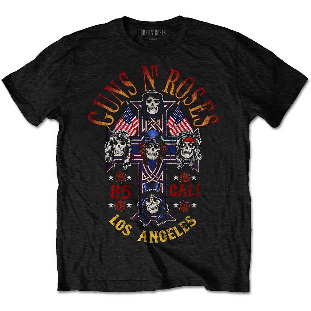 Tričko Guns N’ Roses - Cali' '85, Unisex,Čierna,XXL