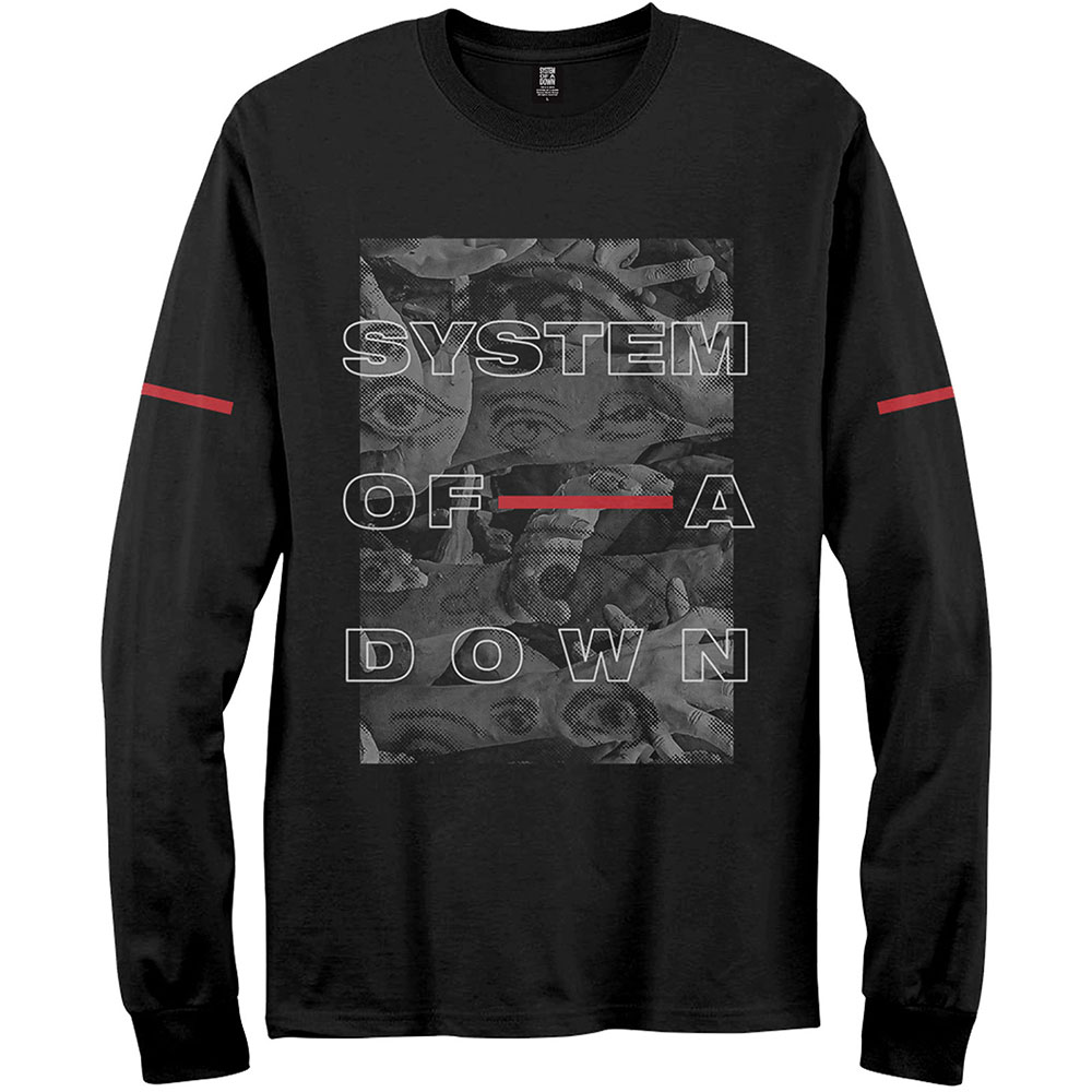 Tričko s dlhým rukávom System of a Down - Eye Collage, Unisex,Čierna,XXL