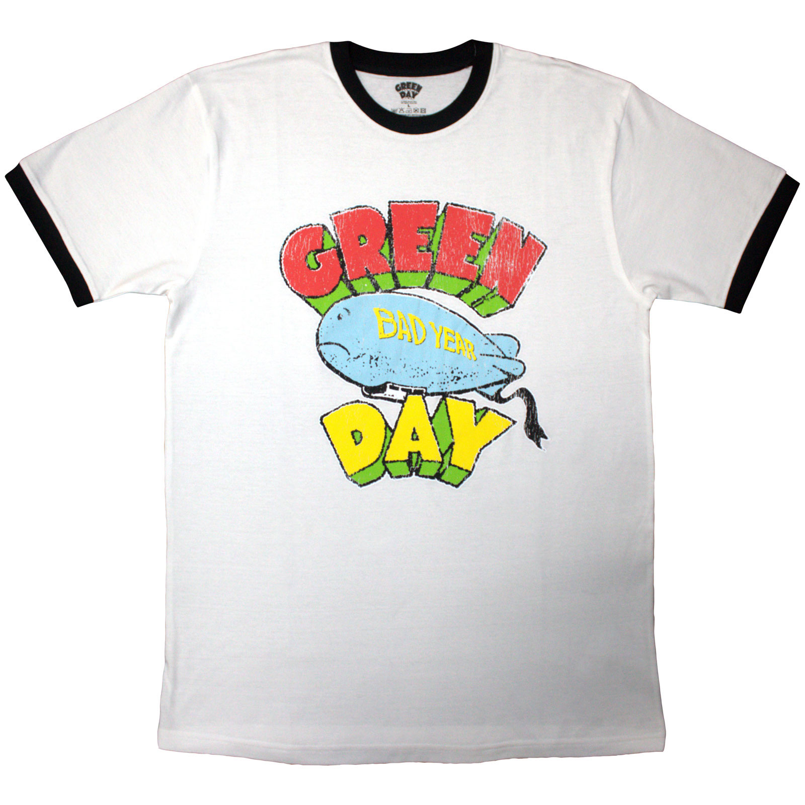 Tričko Green Day - Bad Year Blimp, Unisex,Biela,XXL