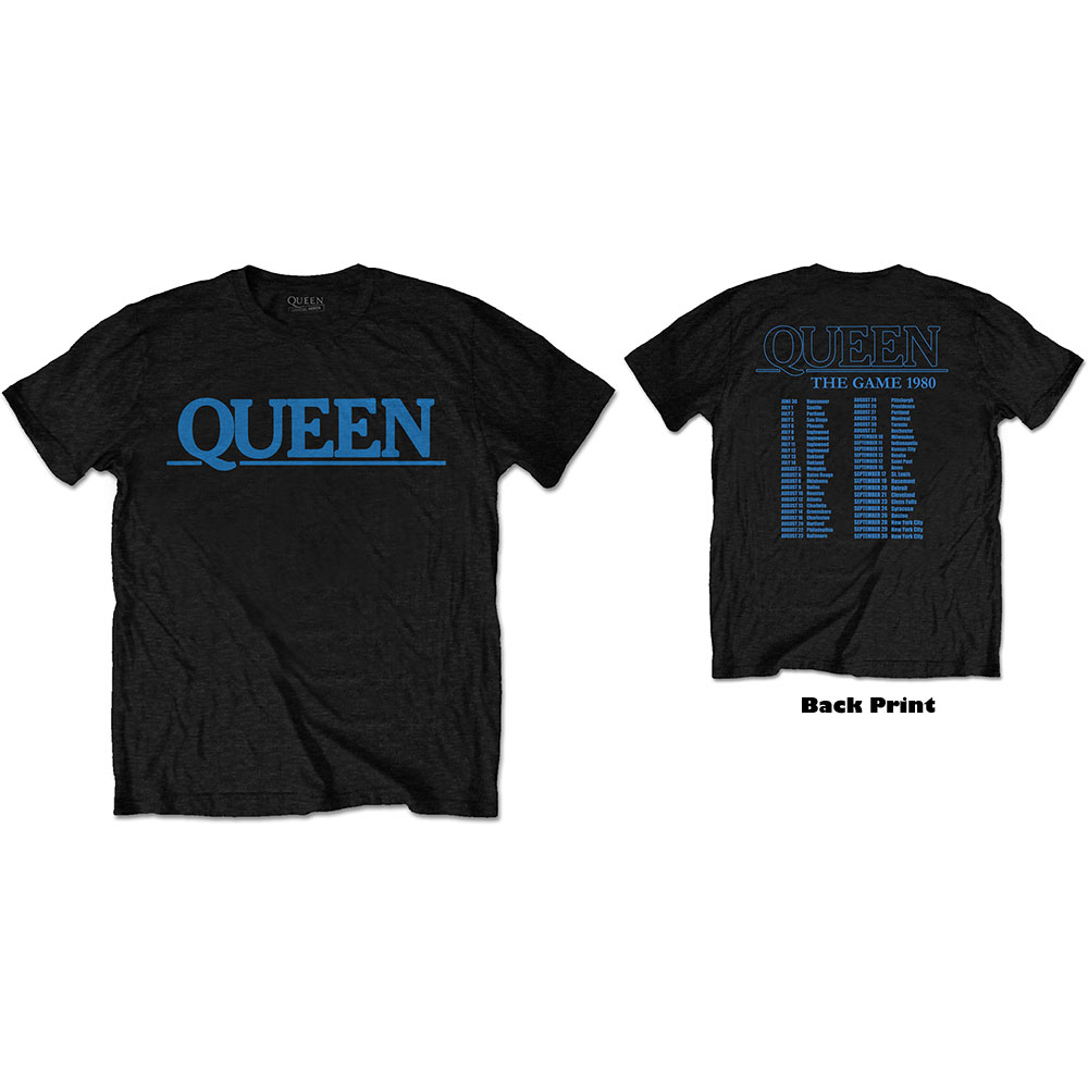 Tričko Queen - The Game Tour, Unisex,Čierna,5XL