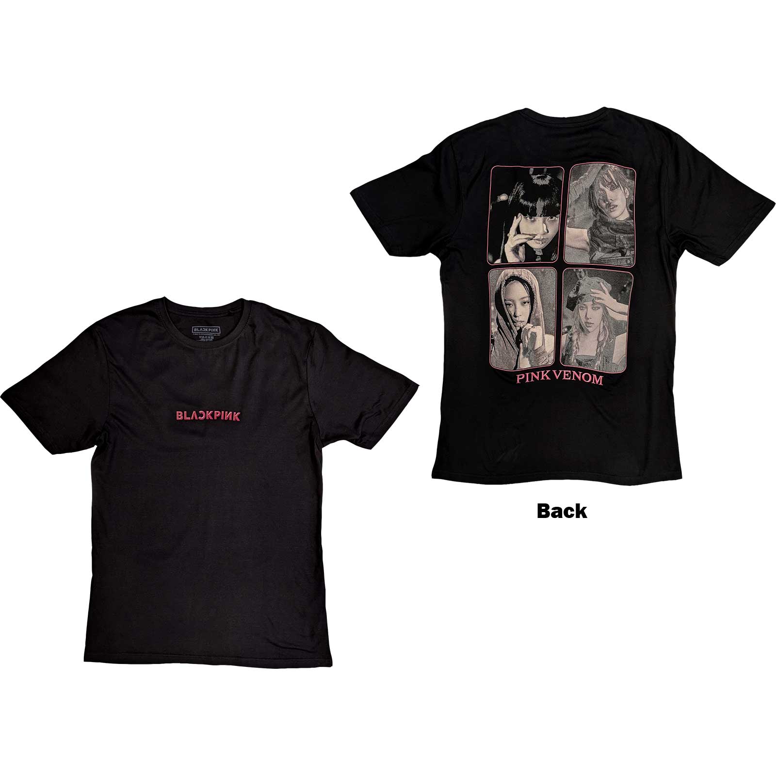 Tričko Blackpink - Pink Venom Group Photo, Unisex,Čierna,XXL