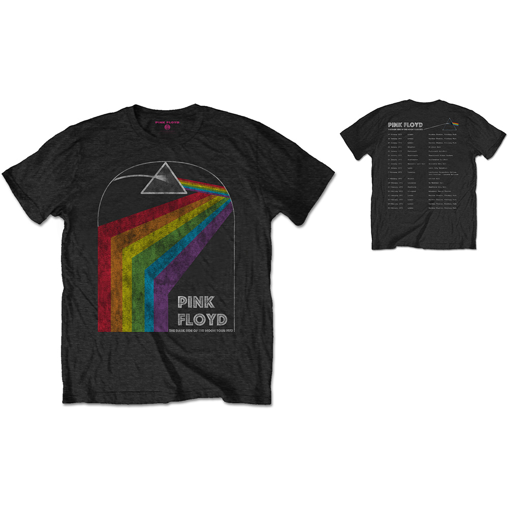 Tričko Pink Floyd - Dark Side of the Moon 1972 Tour, Unisex,Čierna,XXL