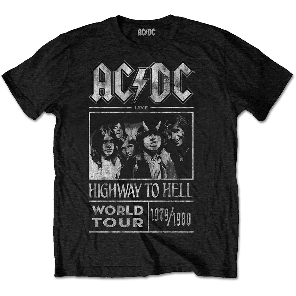 Tričko AC/DC - Highway to Hell World Tour 1979/1980, Unisex,Čierna,L