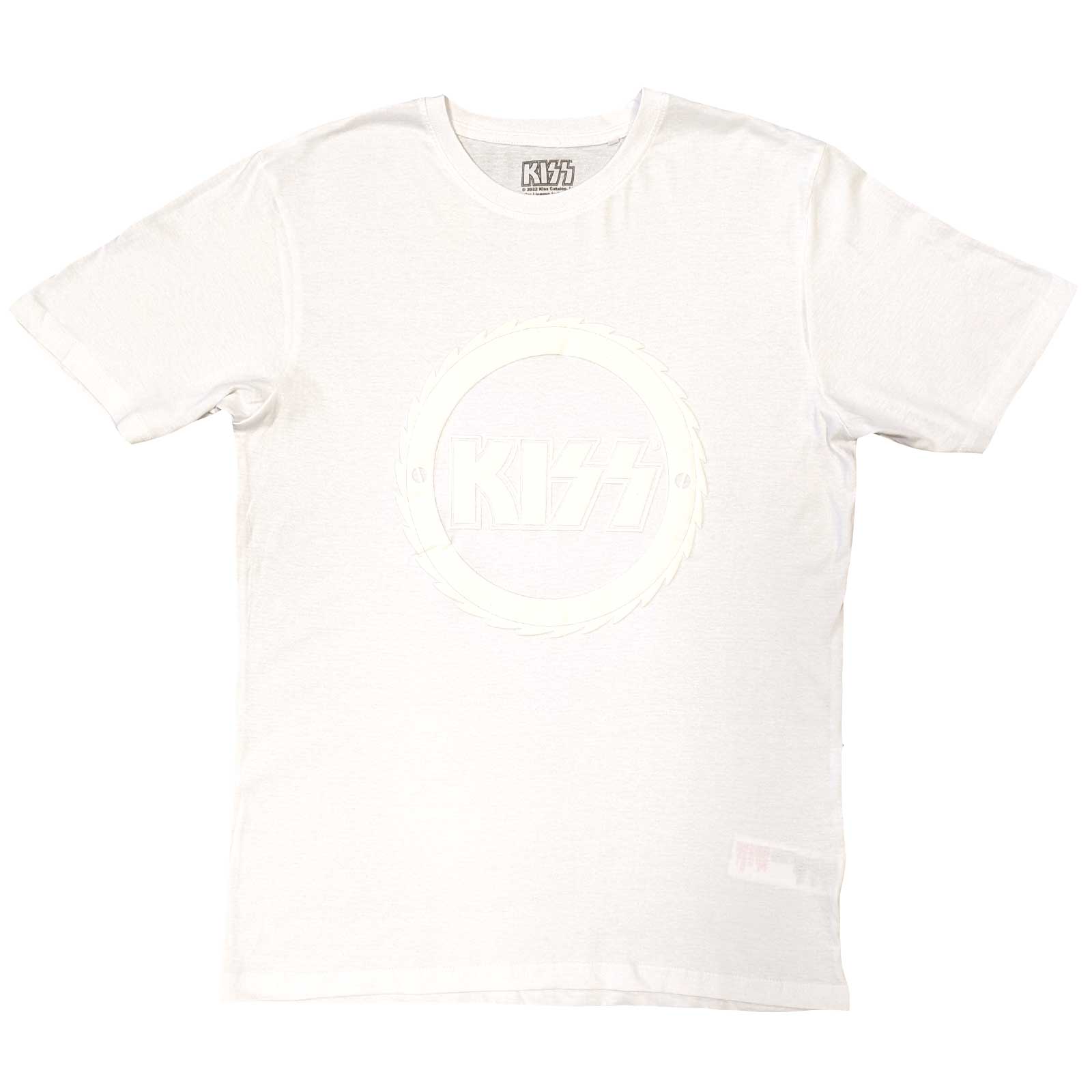 Tričko Kiss - Buzzsaw Logo, Unisex,Biela,XXL