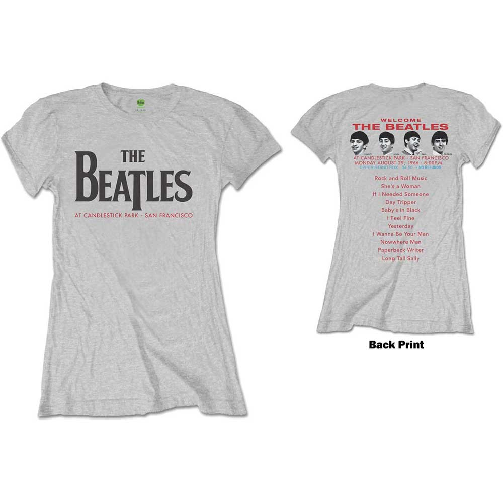 Tričko The Beatles - Candlestick Park, Žena,Šedá,XXL