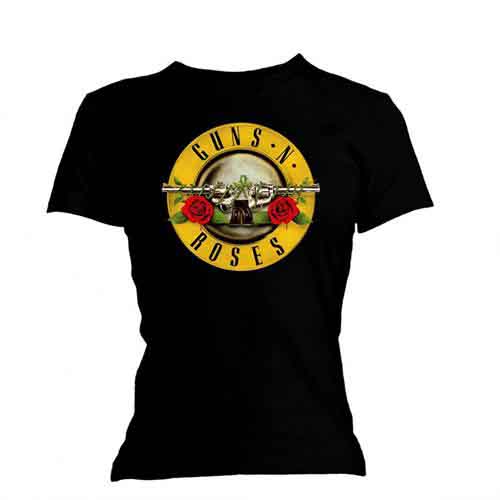 Tričko Guns N’ Roses - Classic Bullet Logo, Žena,Čierna,XXL