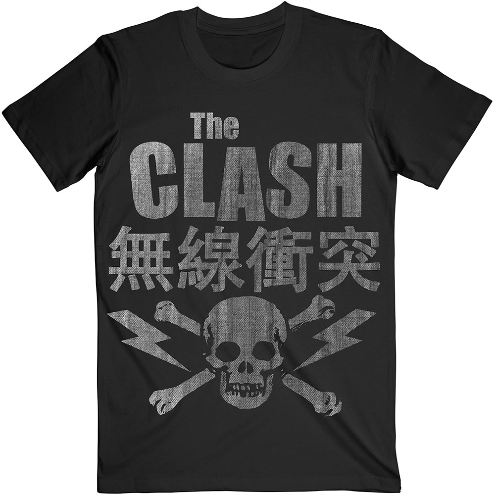 Tričko The Clash - Skull & Crossbones, Unisex,Čierna,XXL